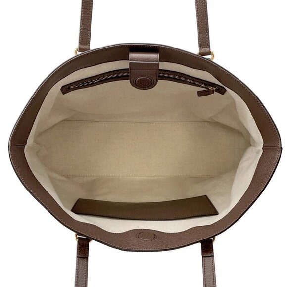 GUCCI Ophidia Jumbo GG Tote Bag Size Medium Canvas/Leather Beige/Brown 631685 - Picture 9 of 13